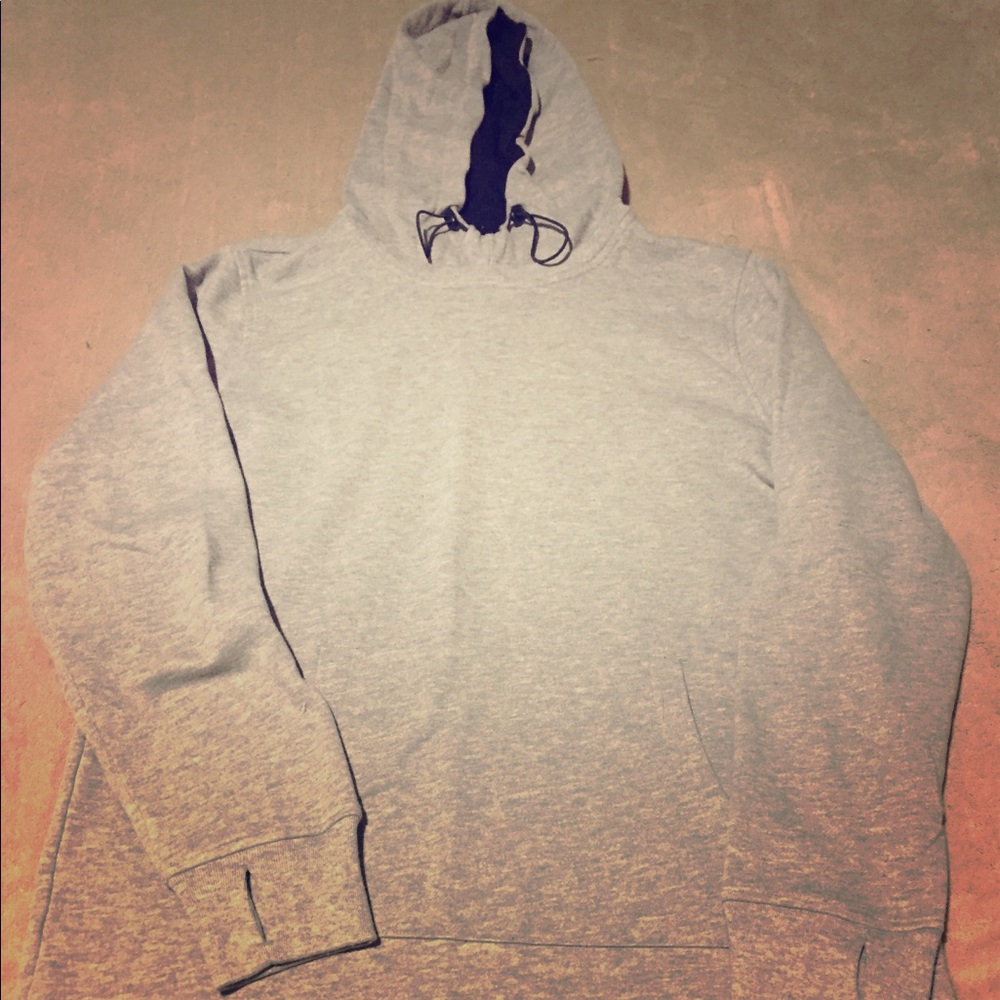 Men’s Grey Longline Hoodie Size M